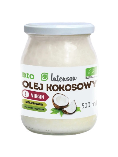 Intenson BIO Olej kokosowy Extra Virgin 500ml w sklepie Pakuj ZDROWIE Gdańsk Wrzeszcz