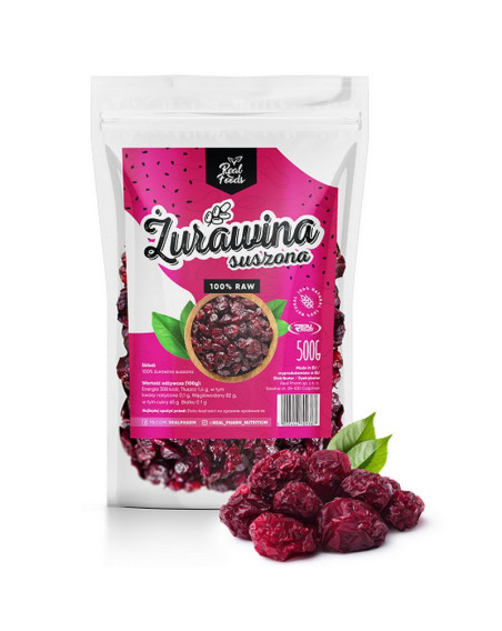 Real Foods Żurawina suszona 500g - 1