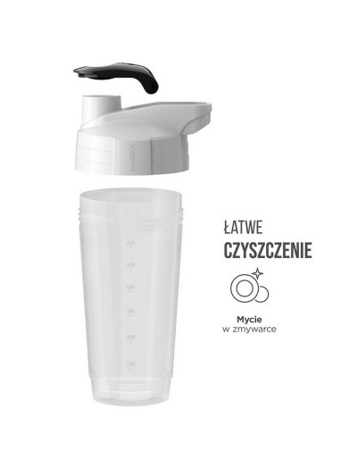 Szczelny Shaker Premium 700ml biały - Szejker od Pakuj ZDROWIE w Gdańsku Wrzeszcz łatwe czyszczenie