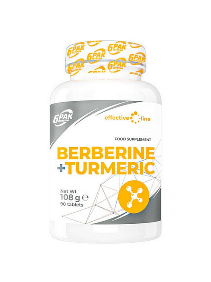 Berberyna z kurkumą 6PAK Berberine+Turmeric 90 tabs w sklepie Pakuj ZDROWIE Gdańsk Wrzeszcz