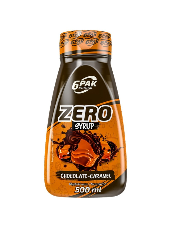 Syrop bez dodatku cukru 6PAK Syrop Zero kalorii 500ml Chocolate-Caramel w sklepie Pakuj ZDROWIE Gdańsk Wrzeszcz