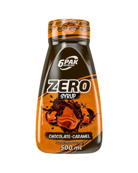 Syrop bez dodatku cukru 6PAK Syrop Zero kalorii 500ml Chocolate-Caramel w sklepie Pakuj ZDROWIE Gdańsk Wrzeszcz