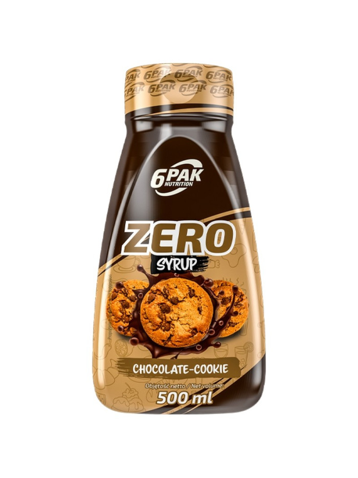 Syrop bez dodatku cukru 6PAK Syrop Zero kalorii 500ml Chocolate-Cookie w sklepie Pakuj ZDROWIE Gdańsk Wrzeszcz