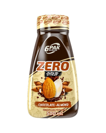 Syrop bez dodatku cukru 6PAK Syrop Zero kalorii 500ml Chocolate-Almond w sklepie Pakuj ZDROWIE Gdańsk Wrzeszcz