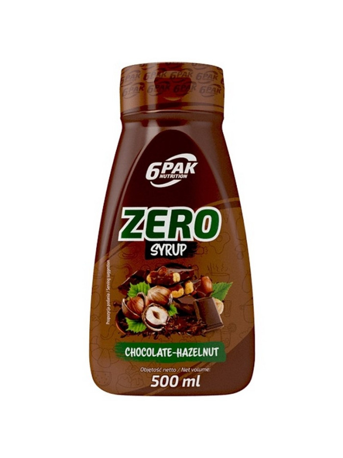 Syrop bez dodatku cukru 6PAK Syrop Zero kalorii 500ml Chocolate-Hazelnut w sklepie Pakuj ZDROWIE Gdańsk Wrzeszcz