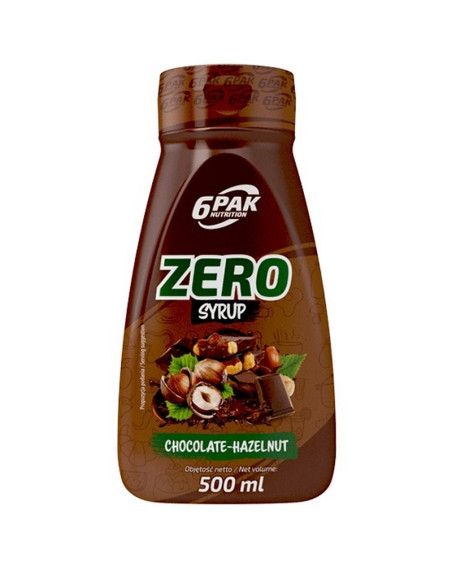 Syrop bez dodatku cukru 6PAK Syrop Zero kalorii 500ml Chocolate-Hazelnut w sklepie Pakuj ZDROWIE Gdańsk Wrzeszcz