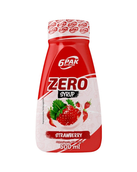 Syrop bez dodatku cukru 6PAK Syrop Zero kalorii 500ml Strawberry w sklepie Pakuj ZDROWIE Gdańsk Wrzeszcz