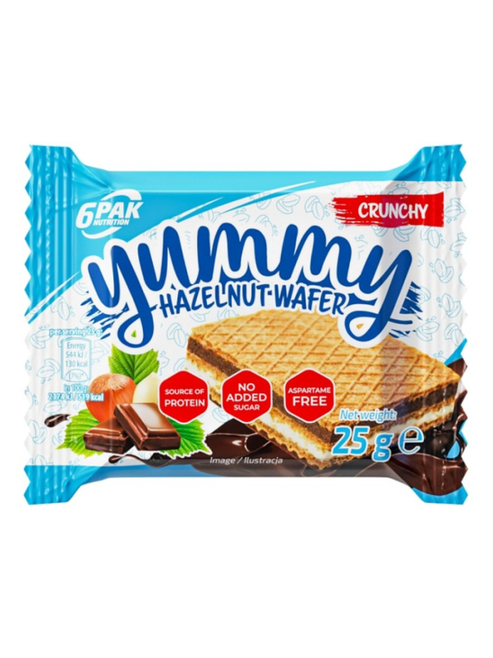 Wafelek 6PAK Yummy CHazelnut Wafer 25 g w sklepie Pakuj ZDROWIE Gdańsk Wrzeszcz