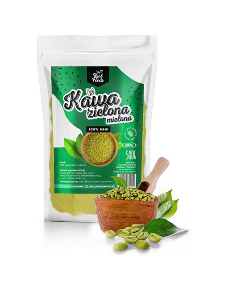 REAL FOODS Kawa zielona 500g - 1