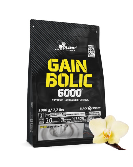 Gainer na masę OLIMP Gainbolic 6000 1000 g w sklepie Pakuj ZDROWIE Gdańsk Wrzeszcz WANILIA