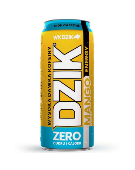 Napój energetyczny WK Dzik DZIK® Energy Zero kalorii 500ml mango w sklepie Pakuj ZDROWIE Gdańsk Wrzeszcz