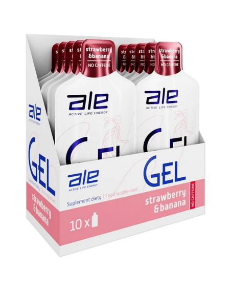Żele Energetyczne ALE Active Energy Gel BOX 10x 55,5 g strawberry & banana w sklepie Pakuj ZDROWIE Gdańsk Wrzeszcz
