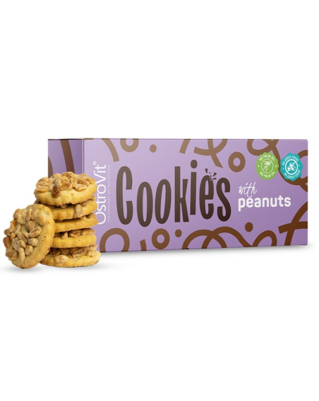 Ciasteczka z orzeszkami ziemnymi OSTROVIT Cookies 125 g with peanuts w sklepie Pakuj ZDROWIE Gdańsk Wrzeszcz