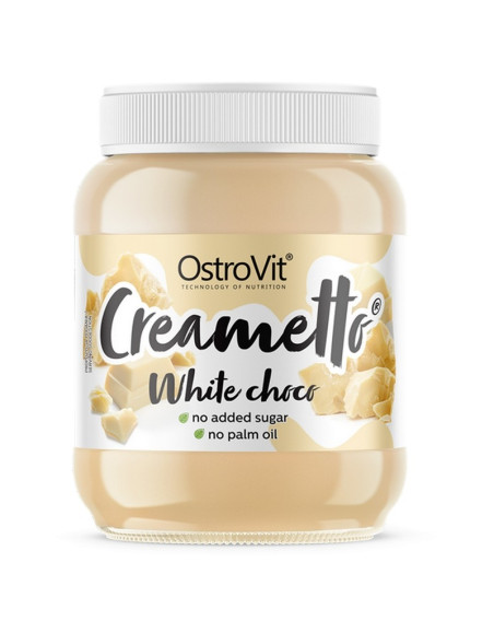 Naturalny krem OSTROVIT Creametto 350 g white choco o smaku białej czekolady w sklepie Pakuj ZDROWIE Gdańsk Wrzeszcz