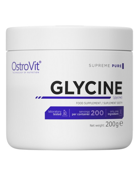 Glicyna w proszku OSTROVIT Supreme Pure Glycine 200 g w sklepie Pakuj ZDROWIE Gdańsk Wrzeszcz