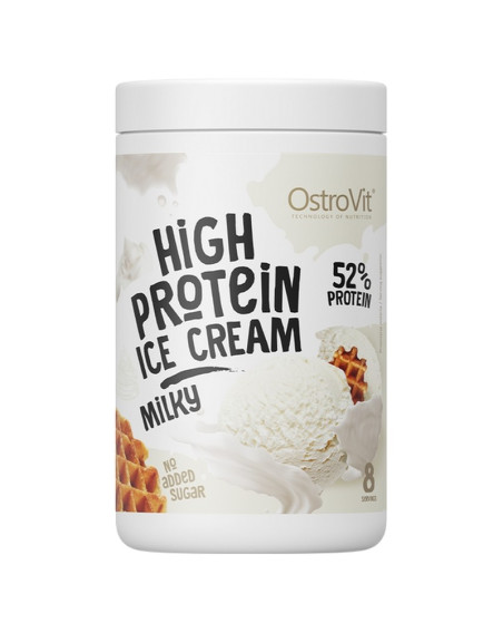 Lody proteinowe OSTROVIT High Protein Ice Cream 400g mleczne w sklepie Pakuj ZDROWIE Gdańsk Wrzeszcz