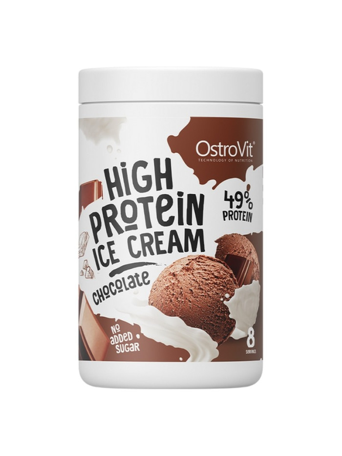 Lody proteinowe OSTROVIT High Protein Ice Cream 400g czekoladowe w sklepie Pakuj ZDROWIE Gdańsk Wrzeszcz