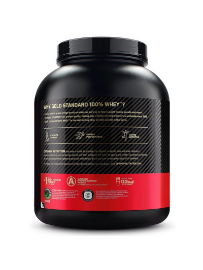 Tył Odżywki białkowej OPTIMUM NUTRITION 100% Whey Gold Standard 2270 g lody waniliowe w sklepie Pakuj ZDROWIE Gdańsk Wrzeszcz