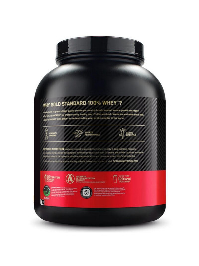 Tył Odżywki białkowej OPTIMUM NUTRITION 100% Whey Gold Standard 2270 g mleczna czekolada w sklepie Pakuj ZDROWIE Gdańsk Wrzeszcz