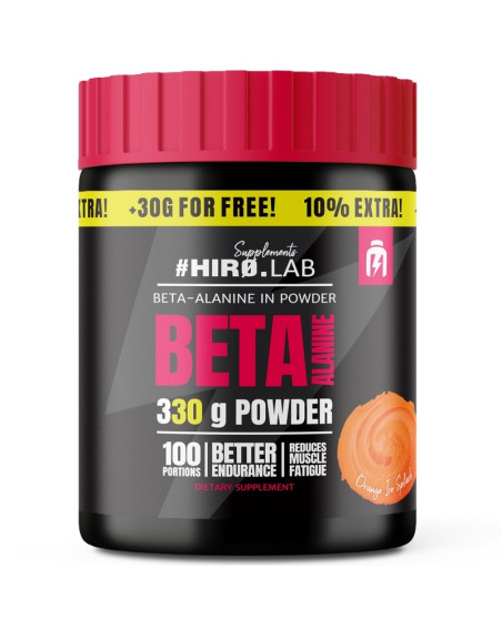 Beta-Alanina HIRO.LAB Beta Alanine Powder 330 g pomarańcz w sklepie Pakuj ZDROWIE Gdańsk Wrzeszcz