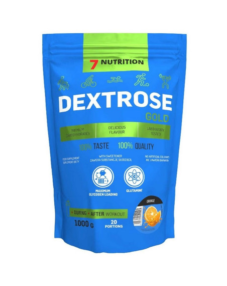 Węglowodany 7Nutrition Dextrose Gold 1000g pomarańcz w sklepie Pakuj ZDROWIE Gdańsk Wrzeszcz