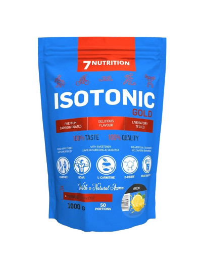 Izotonik 7Nutrition Isotonic Gold 1000 g cytryna w sklepie Pakuj ZDROWIE Gdańsk Wrzeszcz