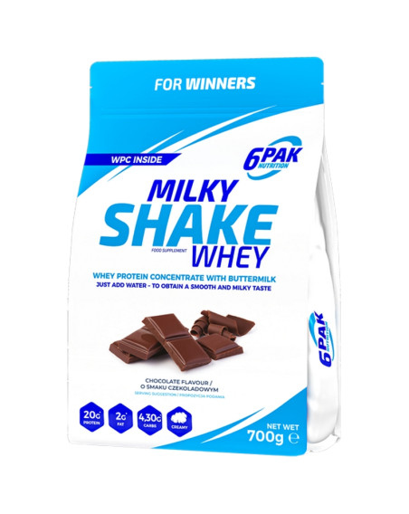 Białko 6PAK Milky Shake Whey 700g czekolada w sklepie Pakuj ZDROWIE Gdańsk Wrzeszcz