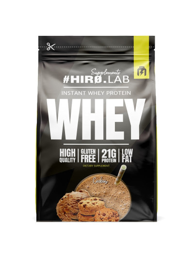 Przód białka HIRO.LAB Whey 750g ciastko w sklepie Pakuj ZDROWIE Gdańsk Wrzeszcz