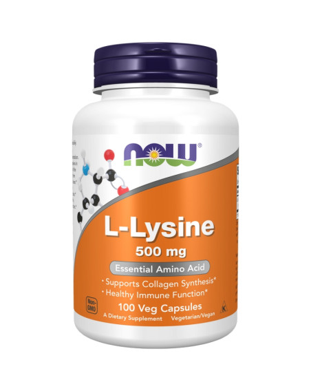 NOW FOODS L-Lysine 500 mg 100 vcaps w sklepie Pakuj ZDROWIE Gdańsk Wrzeszcz