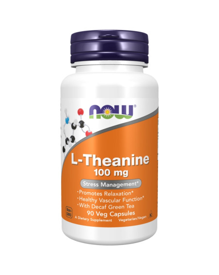 NOW FOODS L-Theanine 100 mg 90 vcaps w sklepie Pakuj ZDROWIE Gdańsk Wrzeszcz