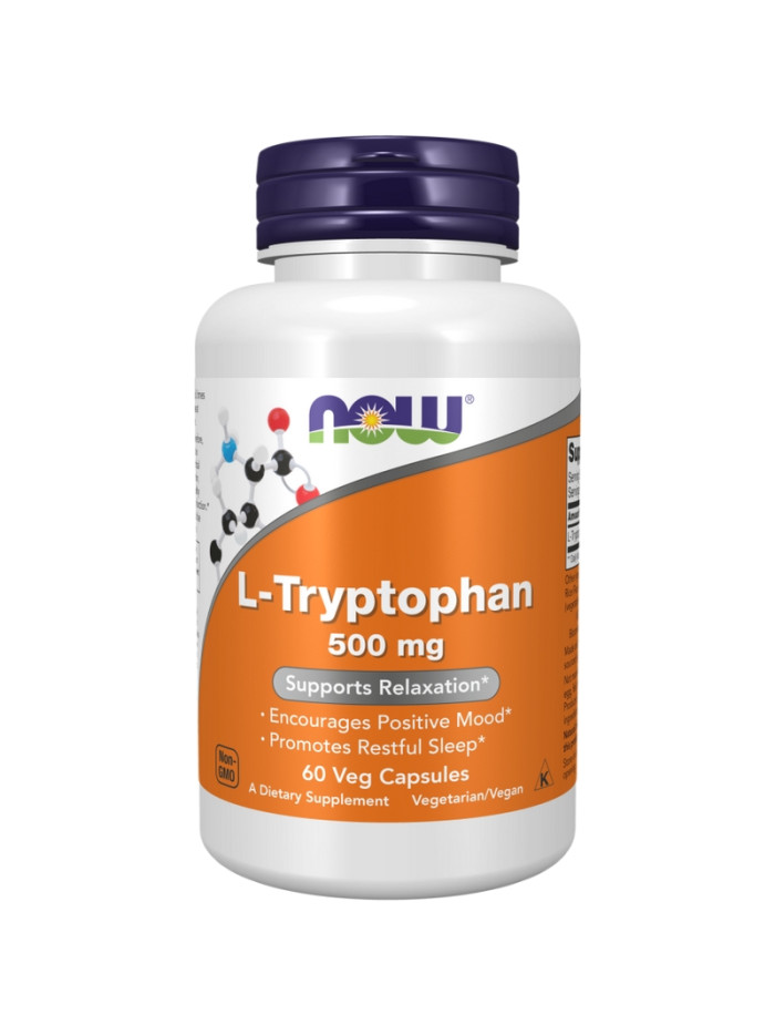 NOW FOODS L-Tryptophan 500 mg 60 vcaps w sklepie Pakuj ZDROWIE Gdańsk Wrzeszcz