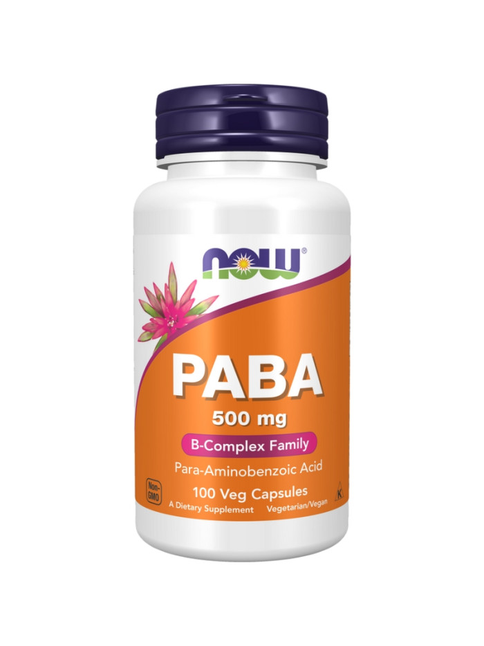 NOW FOODS PABA 500 mg 100 vcaps w sklepie Pakuj ZDROWIE Gdańsk Wrzeszcz