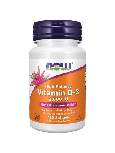 NOW Foods Vitamin D-3 2000 IU Softgels 120caps w sklepie Pakuj ZDROWIE Gdańsk Wrzeszcz