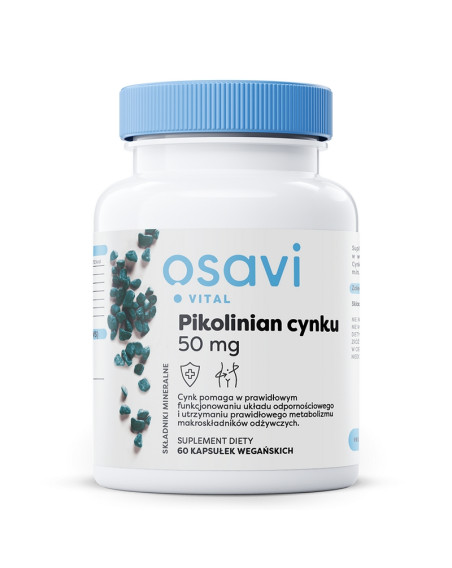 OSAVI Pikolinian cynku 50 mg 60 vcaps w sklepie Pakuj ZDROWIE Gdańsk Wrzeszcz