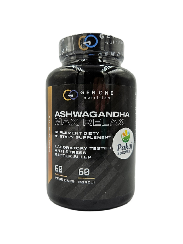 GEN ONE Ashwagandha Max Relax 60 vcaps w sklepie Pakuj ZDROWIE Gdańsk Wrzeszcz