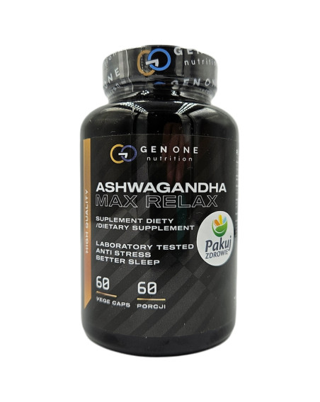 GEN ONE Ashwagandha Max Relax 60 vcaps w sklepie Pakuj ZDROWIE Gdańsk Wrzeszcz