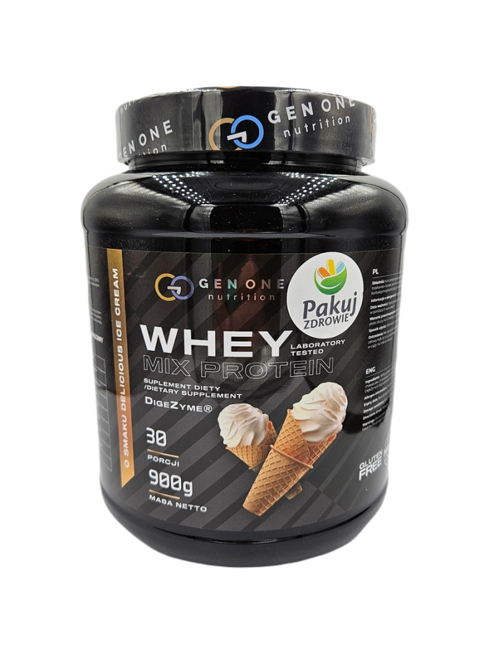 GEN ONE Whey Mix Protein 900 g lody śmietankowe w sklepie Pakuj ZDROWIE Gdańsk Wrzeszcz