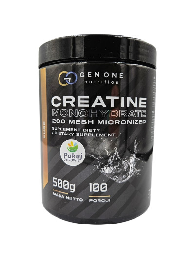 GEN ONE Creatine Monohydrate 500g naturalny w sklepie Pakuj ZDROWIE Gdańsk Wrzeszcz