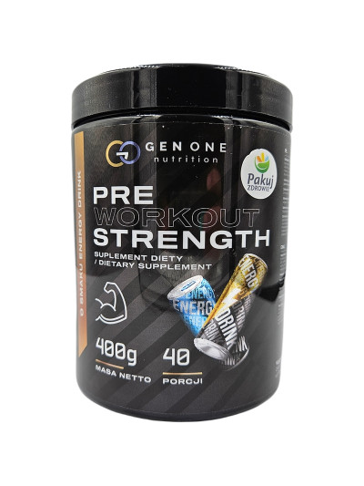 GEN ONE Pre Workout Strength 400g energy drink w sklepie Pakuj ZDROWIE Gdańsk Wrzeszcz