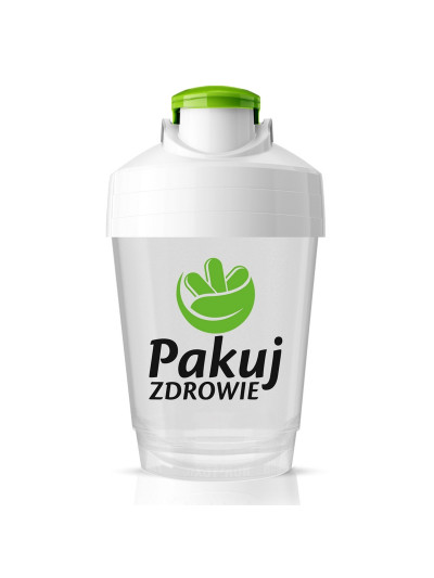 Tył Szejker Pakuj ZDROWIE Premium 400 ml biały w sklepie Pakuj ZDROWIE Gdańsk Wrzeszcz