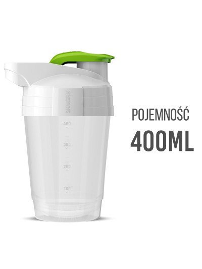 Pojemność Szejker Pakuj ZDROWIE Premium 400 ml biały w sklepie Pakuj ZDROWIE Gdańsk Wrzeszcz