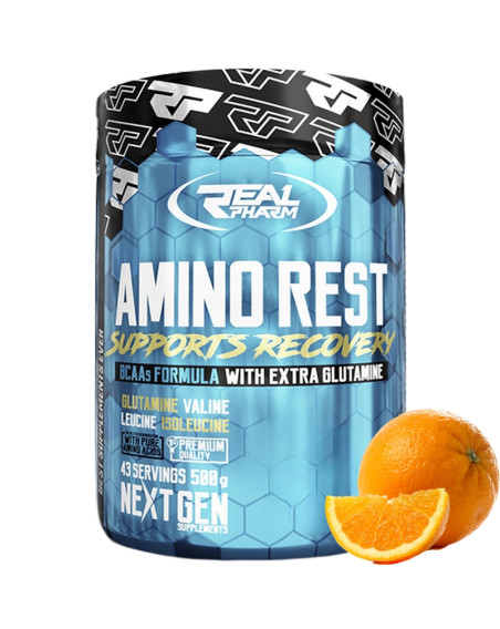 REAL PHARM Amino Rest 500 g pomarańcz w Pakuj ZDROWIE Gdańsk Wrzeszcz