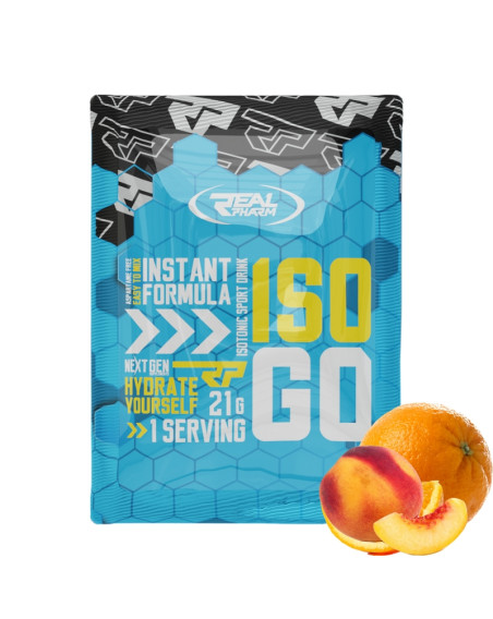 REAL PHARM Iso GO 21,5 g pomarańcz-brzoskwinia w Pakuj ZDROWIE Gdańsk Wrzeszcz