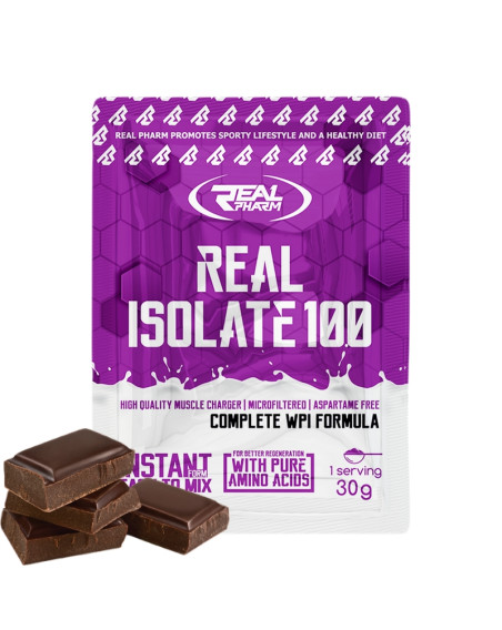 REAL PHARM Real Isolate 100 30 g czekolada w Pakuj ZDROWIE Gdańsk Wrzeszcz