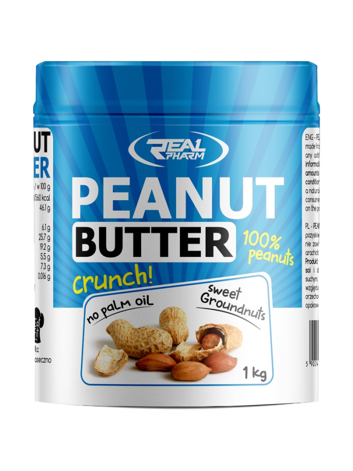 REAL PHARM Peanut Butter 1000 g Crunch w Pakuj ZDROWIE Gdańsk Wrzeszcz