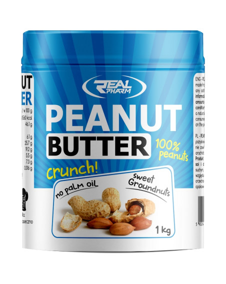 REAL PHARM Peanut Butter 1000 g Crunch w Pakuj ZDROWIE Gdańsk Wrzeszcz