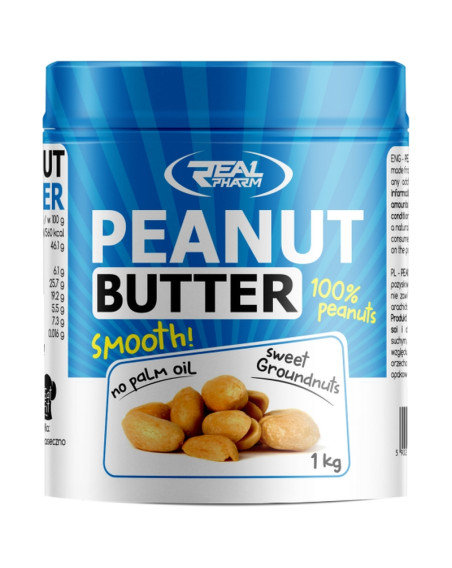 REAL PHARM Peanut Butter 1000 g Smooth w Pakuj ZDROWIE Gdańsk Wrzeszcz