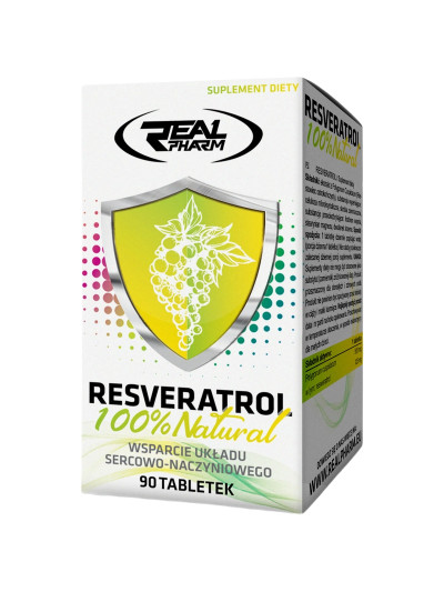 Kartonik REAL PHARM Resveratrol 90 tabs w Pakuj ZDROWIE Gdańsk Wrzeszcz