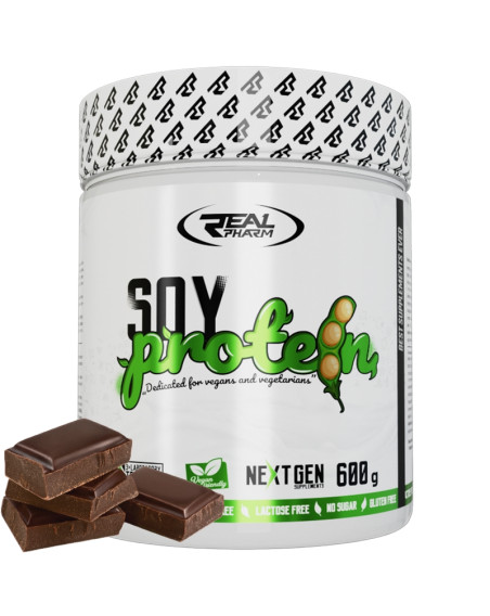 REAL PHARM Soy Protein 600 g czekolada w Pakuj ZDROWIE Gdańsk Wrzeszcz