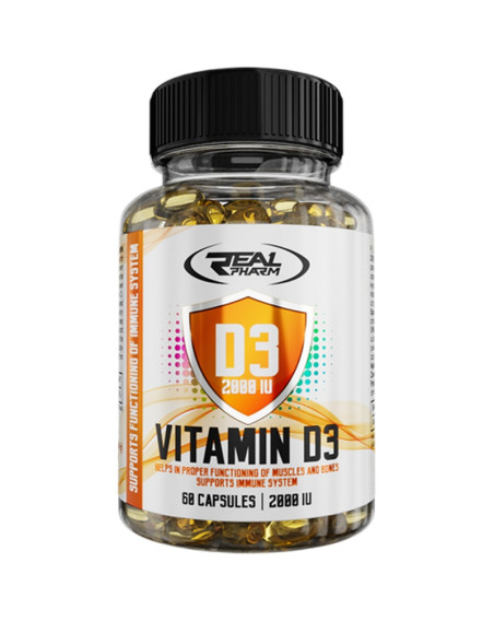 REAL PHARM Vitamin D3 2000IU 60 caps - 1